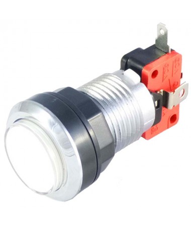 28mm Wit verchroomde LED-knop