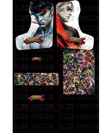 STICKERS UNIVERSEL STREET Fighter pour borne d'arcade EUR 90,00