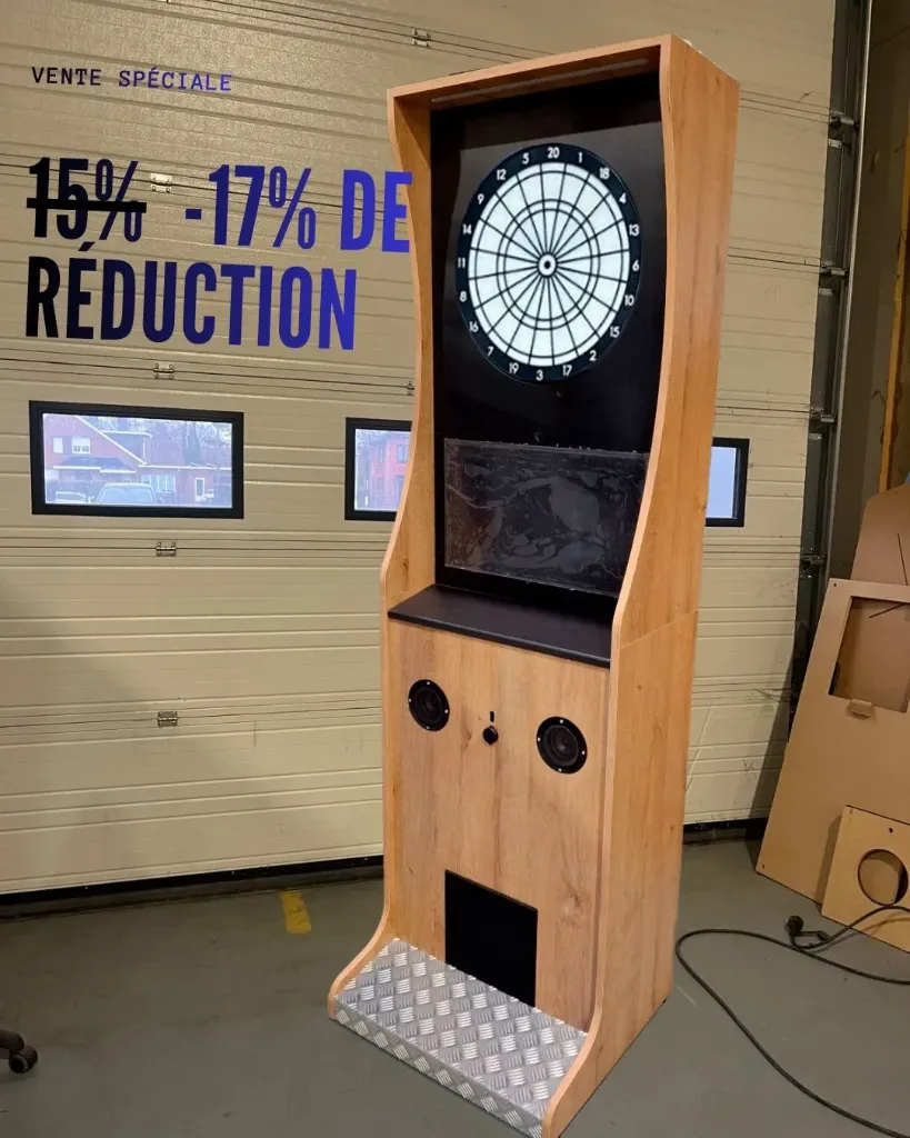 Darts Premium Lit Board V2 - Chêne naturel