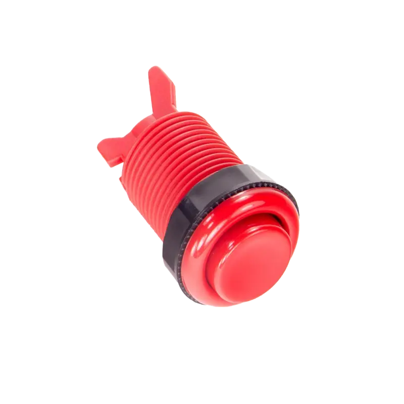 [bou003] Bouton arcade rouge 28 mm vissable