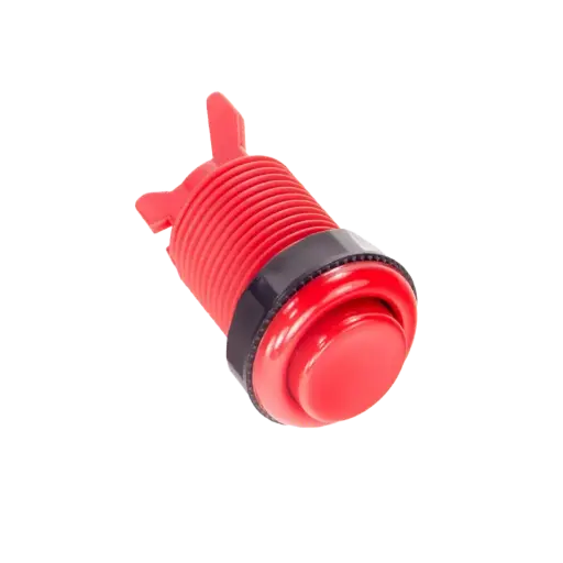 [bou003] Bouton d'arcade rouge 28 mm vissable