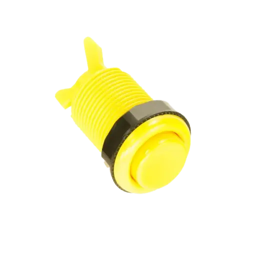 [bou004] Bouton d'arcade jaune 28 mm vissable